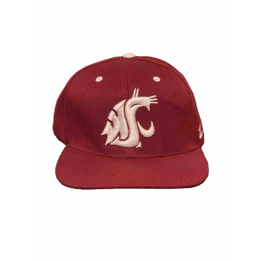 Washington State Cougars Zephyr Embroidered Snapback Cap Hat Adult Crimzon WSU